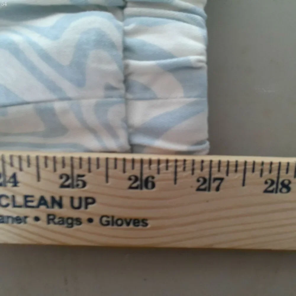 FOREVER 21+ Button & Zip Elastic Waist White w/Light Blue Swirl Design Pants 1XL - Picture 12 of 13